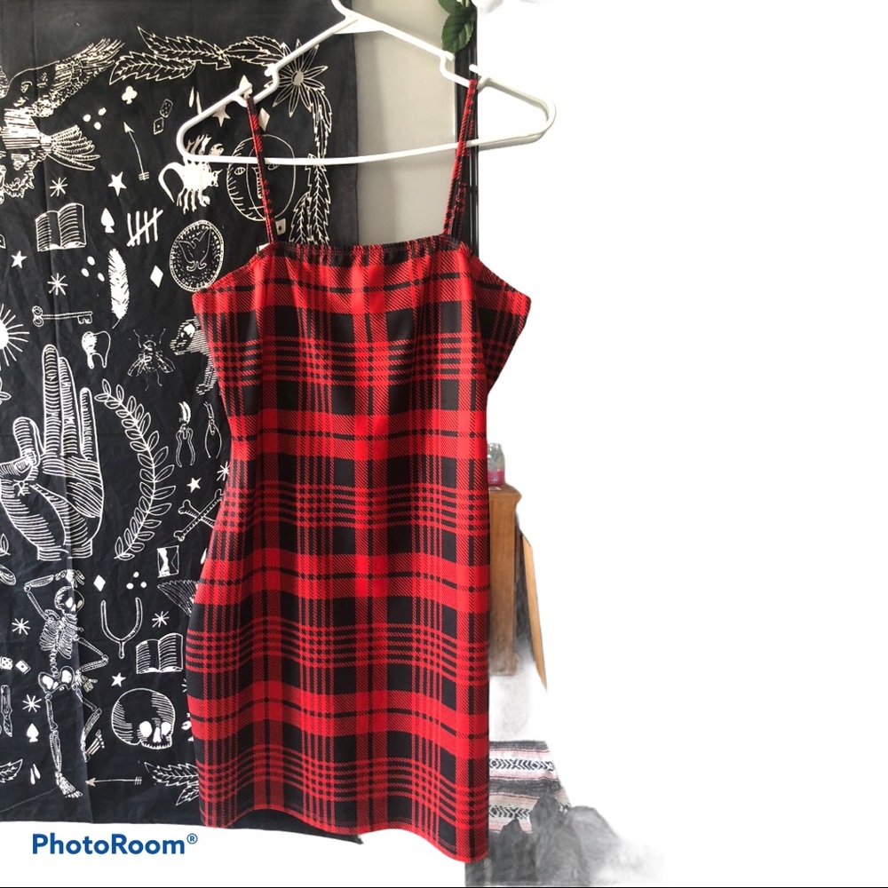 Red & Black Plaid Dress